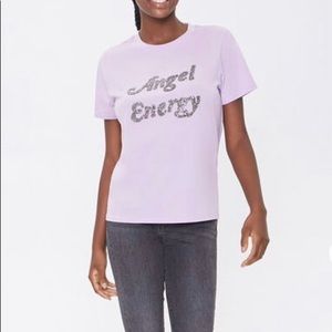 FOREVER 21 Glitter Angel Energy Tee